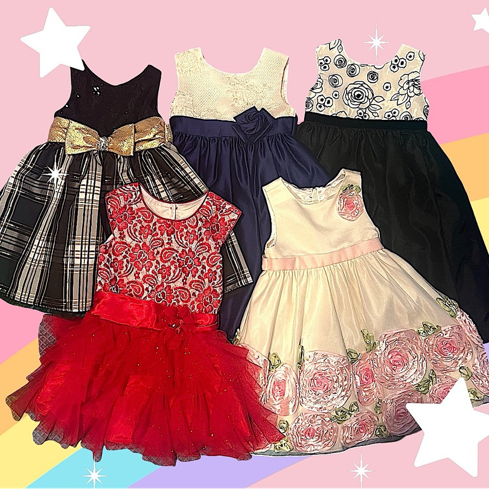 LOT OF 4, SIZE 3T, KIDS DRESSES